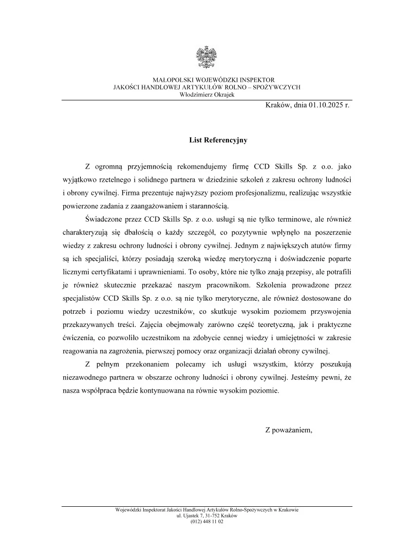 List referencyjny